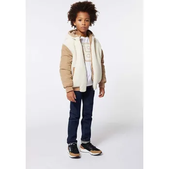 Chlapecká bunda Dětská oboustranná bunda BOSS béžová barva, J51203 J51203.162.174 80X, vel. 174