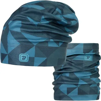 Čepice Flísová čepice a nákrčník Dráče - Yetti 59, petrol, trojůhelníky Barva: Petrol, Velikost: 48-50