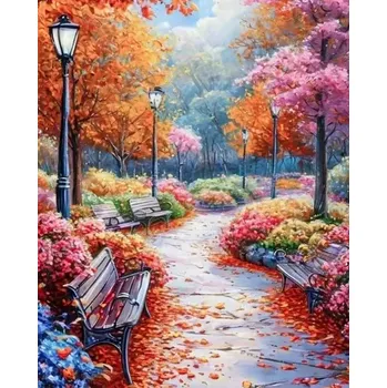 Diamantové malování Diamantové malování - Barevný podzim (50x70)