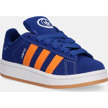 Chlapecké tenisky Dětské semišové sneakers boty adidas Originals CAMPUS 00s modrá barva, JP7617 57X, EUR 33.5