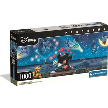Clementoni - Puzzle 1000 Panorama Mickey a Minnie