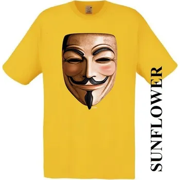 levne-bavlnene-tricko-potisk-anonymous Barva: Yellow - žlutá, velikost: XXL