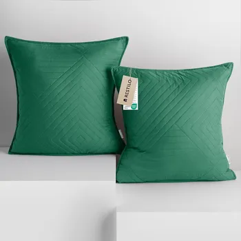 Povlak na dekorativní polštářek Sada 2 ks povlaků na polštář Softa láhvově zelená, velikost 45x45