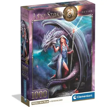 Puzzle Clementoni - Puzzle 1000 Anne Stokes Dračí mág