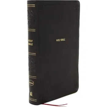 NKJV Giant Print End-of-Verse Reference Bible, Black Leathersoft, Red Letter, Comfort Print (Thumb Indexed) - Nelson, Thomas