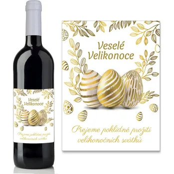 Víno s velikonoční etiketou 0,75L - Veselé Velikonoce