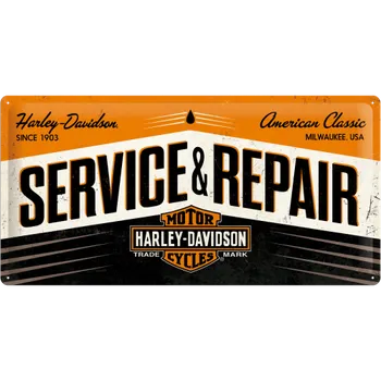 Plechová cedule Postershop Plechová cedule - Harley & Davidson (Service & Repair) 25x50 cm