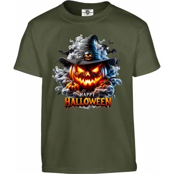Pánská móda Tričko Happy Halloween | Pumpkin Druh: Dětské, Barva: Khaki, Velikost: 146-L