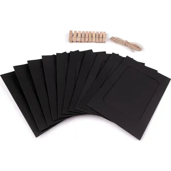 Fotorámeček Stoklasa Rámeček na fotky a obrázky s kolíčkem 11 x 15 cm 10 ks černý