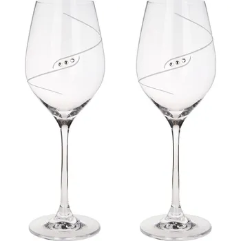 Sklenice Sada 2 ks Sklenic na víno s krystaly Preciosa 360 ml - Synergy
