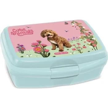 Svačinový box Box na svačinu Ars Una Doggie – tyrkysovo-růžový