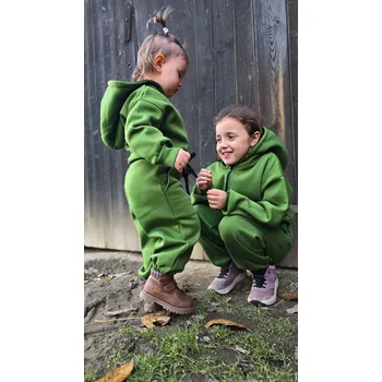 Dívčí mikina Kulišárny WARM souprava MOSS Zelená produkt: Mikina, VELIKOST: 98-104