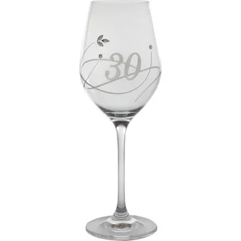 Sklenice Sklenice na víno 360 ml s krystaly Swarovski - jubileum 30
