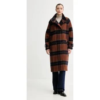 Dámský kabát Kabát s příměsí vlny Sessun 25112023 hnědá 88X, vel. S