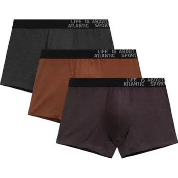 Boxerky Boxerky Atlantic 3MH-226/25 A'3 S-2XL šedočervenohnědá M