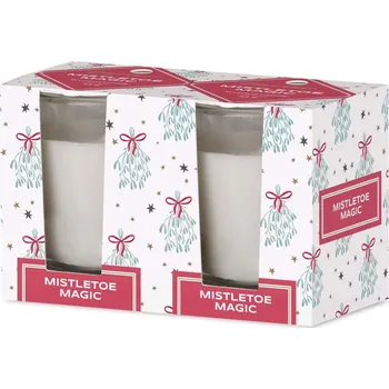 Emocio Sklo 52x65 mm 2ks v krabičce Mistletoe Magic - Snowflake, vonná svíčka