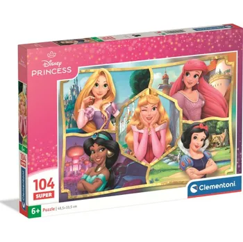 Clementoni - Puzzle 104 Super Disney Princezny
