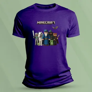 Chlapecké oblečení Tričko pro děti Minecraft hrdinové velikost 116 Purpurová