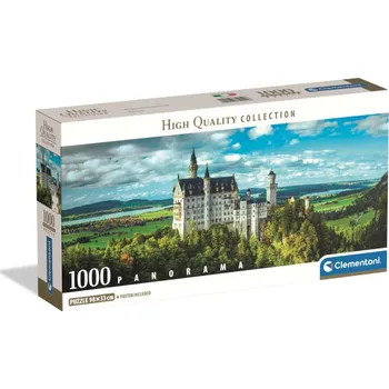 Puzzle Clementoni - Puzzle 1000 Panorama Zámek Neuschwanstein