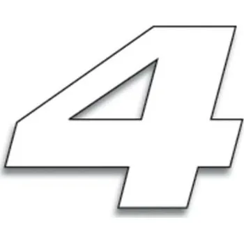 BLACKBIRD Race Number 4 20x25cm Bílá 5049/10/4