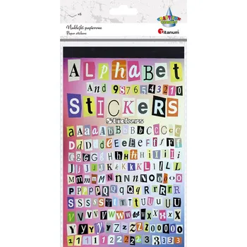 samolepka ST..., Samolepky, papírové, PÍSMENA, 1 sešit