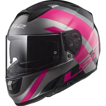 Helma na motorku LS2 FF397 VECTOR Trident Titanium Pink (103973114) (Velikost: M) 103973114
