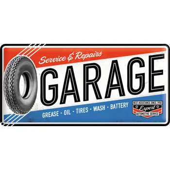 Plechová cedule Postershop Plechová cedule - Garage 25x50 cm