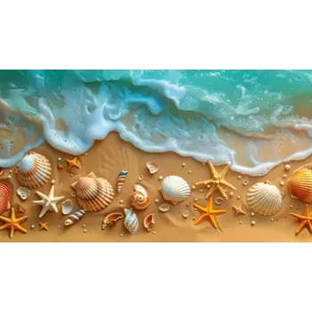 Diamantové malování Diamantové malování - Mořské dary + perleťové kamínky (85 x 45)