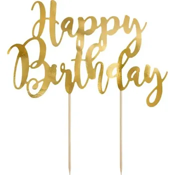 Svatební dekorace Dortový zápich HAPPY BIRTHDAY