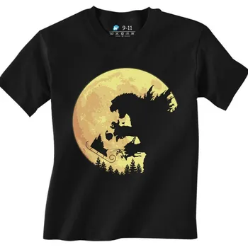 Chlapecké tričko Dětské tričko Vánoční Godzilla Útočí (Velikost: 7-8, Barva: Černá)