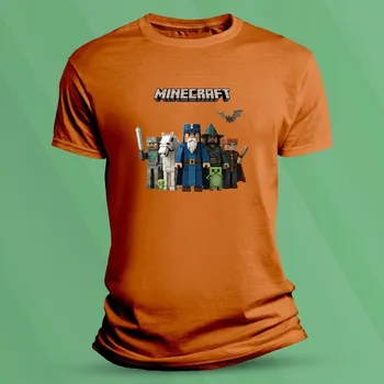 Dětská móda Tričko pro děti Minecraft hrdinové velikost 116 (5-6 let) Oranžová