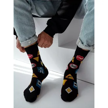 Sada pánského spodního prádla Milena Avangard Ponožky 0125-113 Dopravní značky 39-46 mélange 39-42