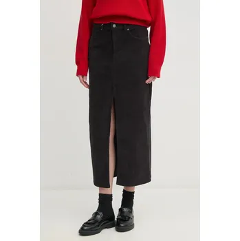 Dámská sukně Manšestrová sukně United Colors of Benetton černá barva, maxi, 41ULD0045 99X, vel. 25