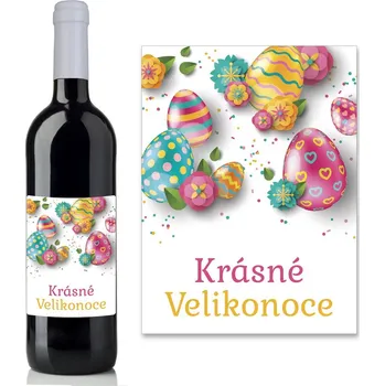 Víno s velikonoční etiketou 0,75L - Krásné Velikonoce