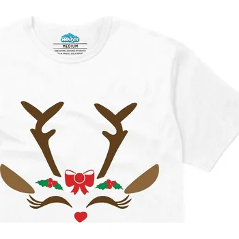 Pánské tričko Pánské tričko Roztomilý Vánoční Sob (Velikost: XXL, Barva: Bílá)