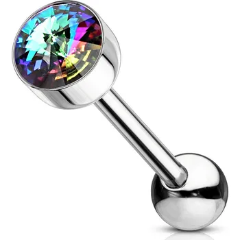 Piercing Atreya Činka s jemně broušeným krystalem Barva: Tmavá duhová