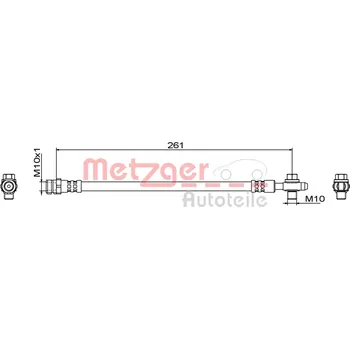 Brzdová hadice Brzdová hadice METZGER 4111829