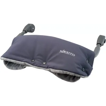 Rukávník ESITO | Rukávník na kočárek Magna softshell RFX Dark Grey / Grey - tmavě šedá / šedá / 45 x 53 cm