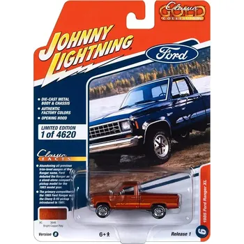 autíčko Ford Ranger XL 1985 1:64 - Johnny Lightning Ford Ranger - kovový model