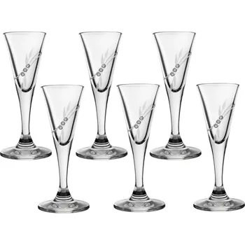 Sklenice Sklenice na likér 25ml s krystaly Preciosa - Plant 6ks