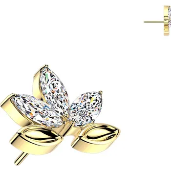 Piercing Atreya Titanová bezzávitová koncovka Juliet Barva: Zlatá