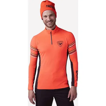 Pánské tílko ROSSIGNOL Classique Hero 1/2 Zip Neon Red