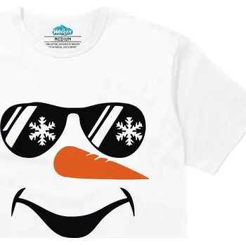 Pánské tričko Pánské tričko Cool Úsměv Sněhuláka (Velikost: L, Barva: Bílá)