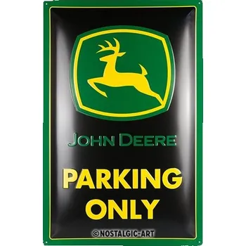 Plechová cedule Postershop Plechová cedule: John Deere - Parking Only - 60x40 cm