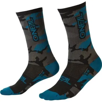 Cyklistické návleky MTB ponožky O´Neal Performance CAMO šedá/modrá/černá (Velikost: 39-42) 0358-0145