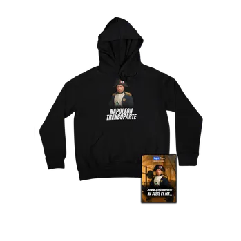 Pánská mikina LIMITOVANÝ MERCH MIKINA - Napoleon + SBĚRATELSKÁ KARTIČKA Šedá XXXL