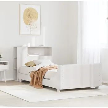 Postel vidaXL Postel bez matrace 90 x 190 cm masivní borovice [3323671] Barva: Bílá