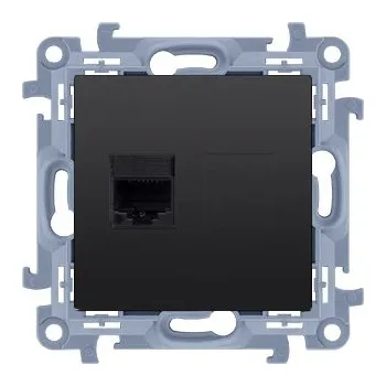 Elektrická zásuvka Počítačová zásuvka RJ45 kategorie 5e černá matná :3021 KONTAKT SIMON C51.01/49