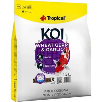 Krmivo pro rybičky Krmivo pro ryby Tropical Koi Wheat Germ & Garlic 1,5 kg