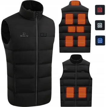 Pánská bunda VYHŘÍVANÁ VESTA UNISEX BUNDA BEZ RUKÁVŮ ZIMNÍ BUNDA ELEKTRICKÁ USB L